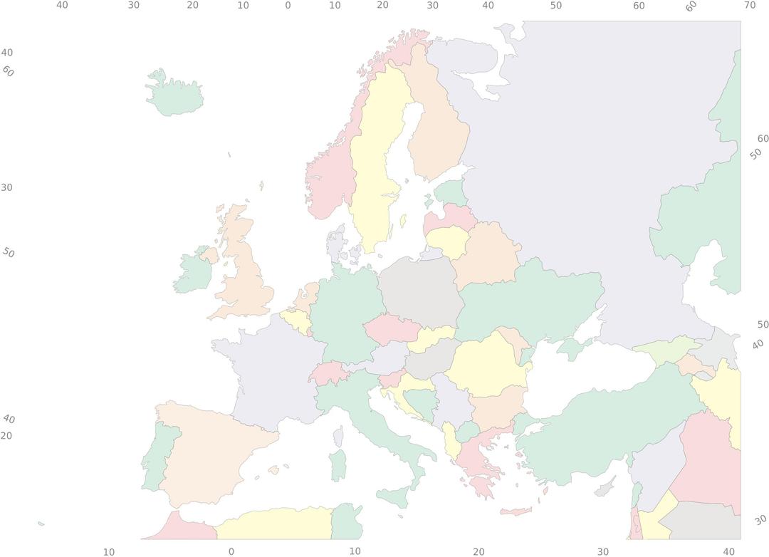Map of Europe png transparent