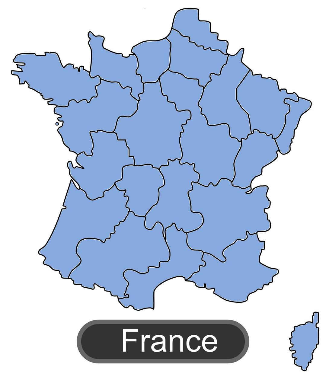 Map of France png transparent
