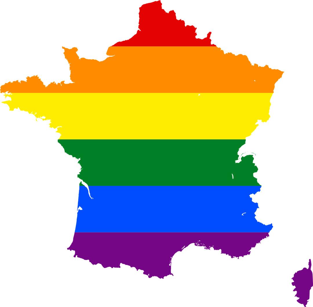 Map Of France Rainbow png transparent