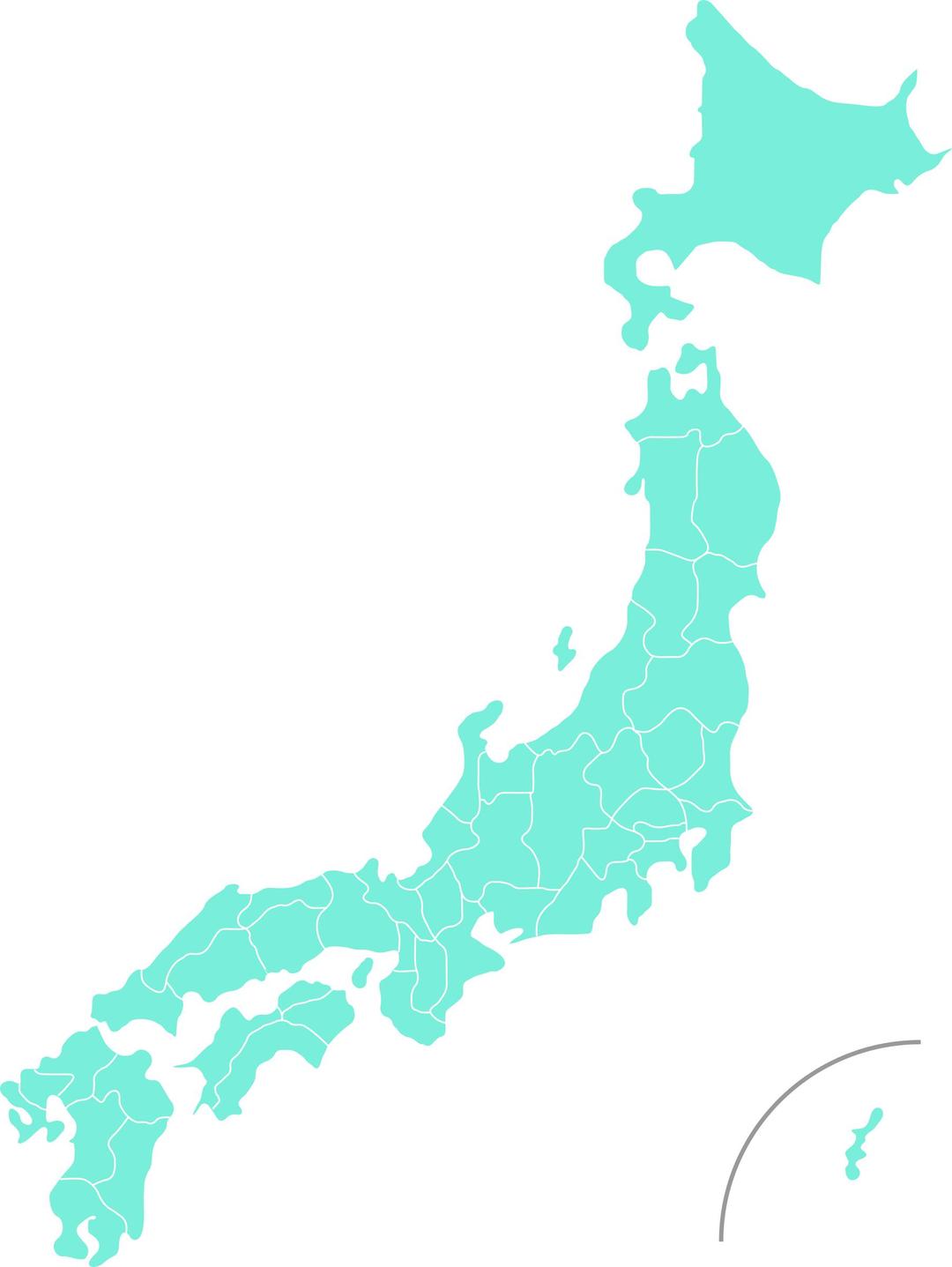 Map of Japan png transparent