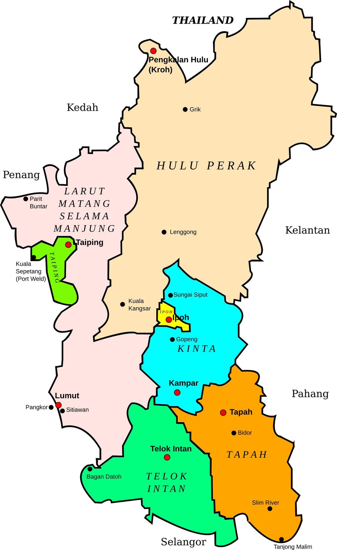 Map of Perak, Malaysia png transparent
