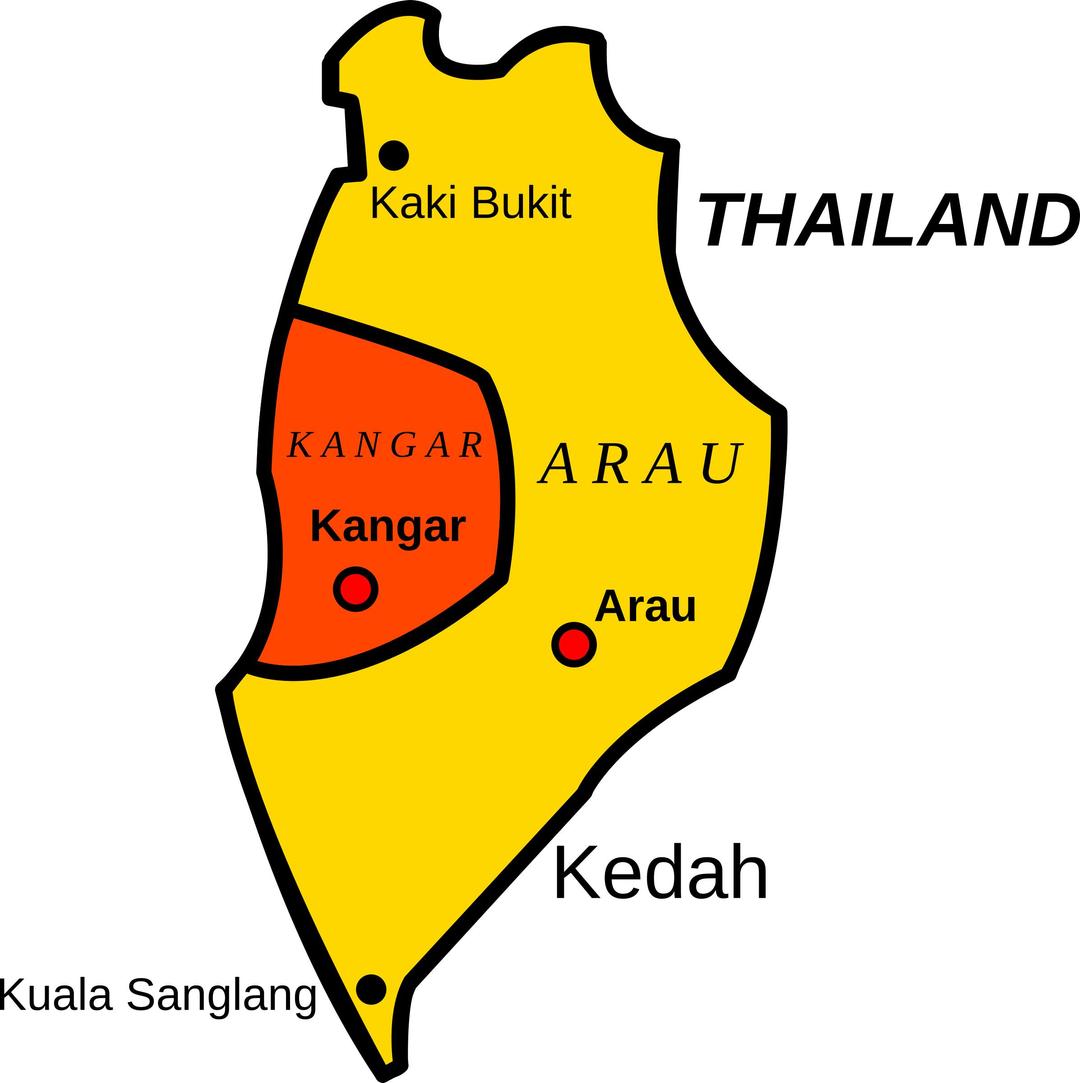 Map of Perlis, Malaysia png transparent