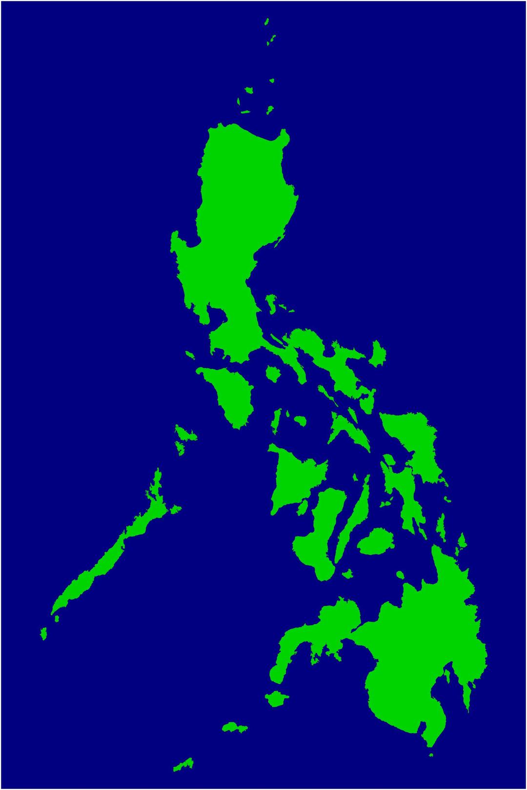 Map of Philippines (Major Islands) png transparent