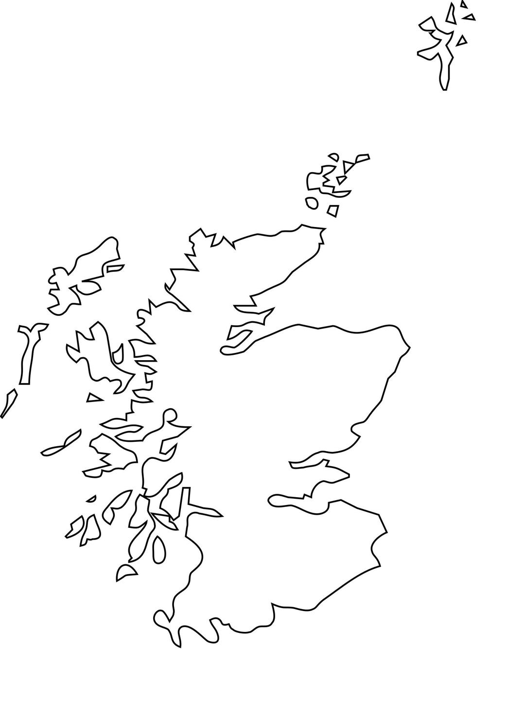 Map of Scotland png transparent