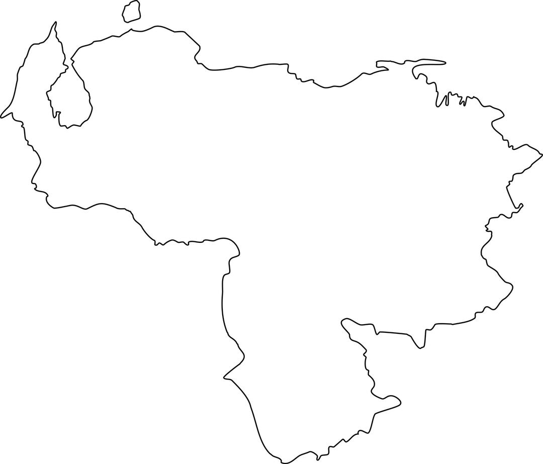 Map of Venezuela png transparent
