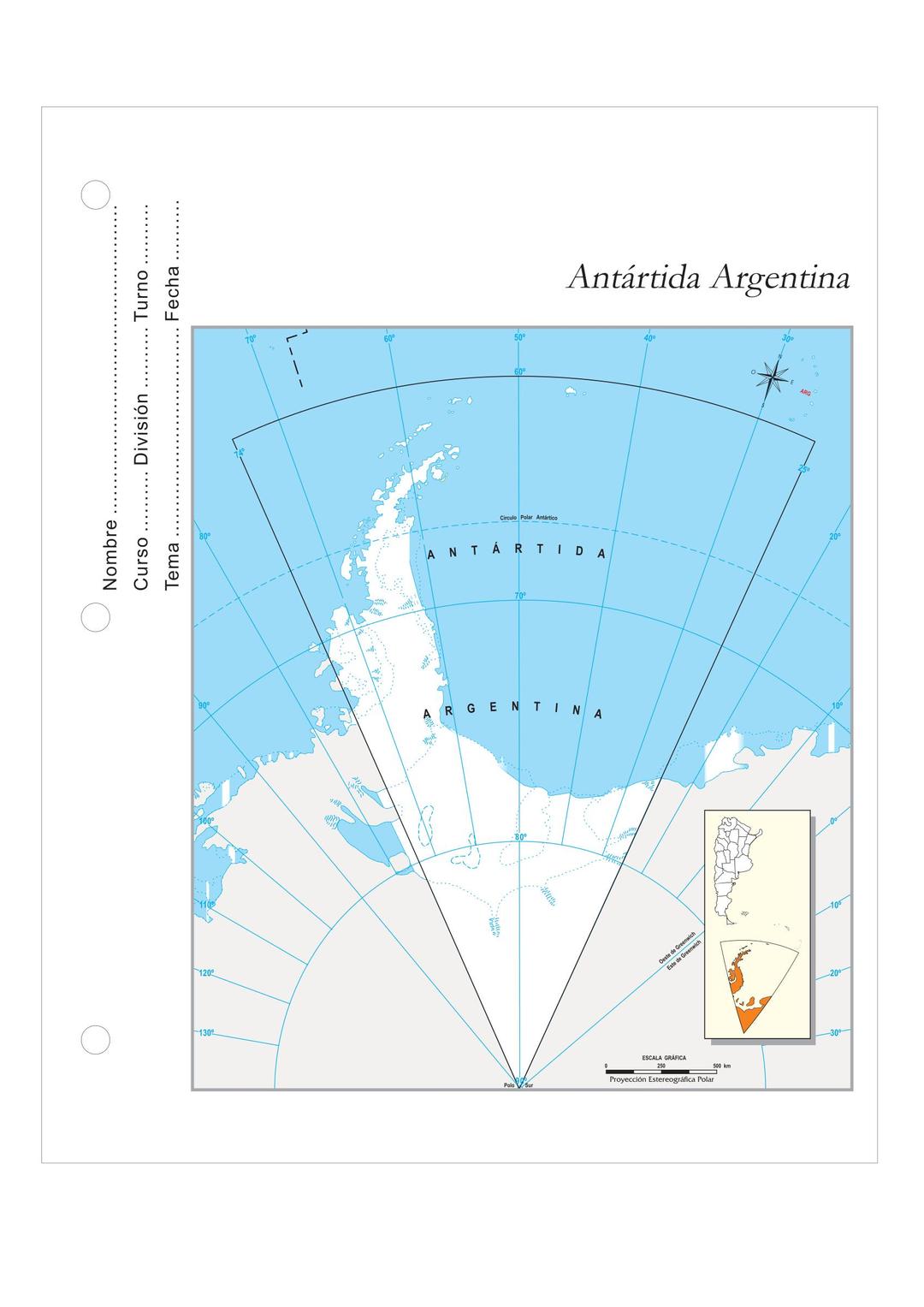 Mapas Escolares Antartida  Argentina png transparent
