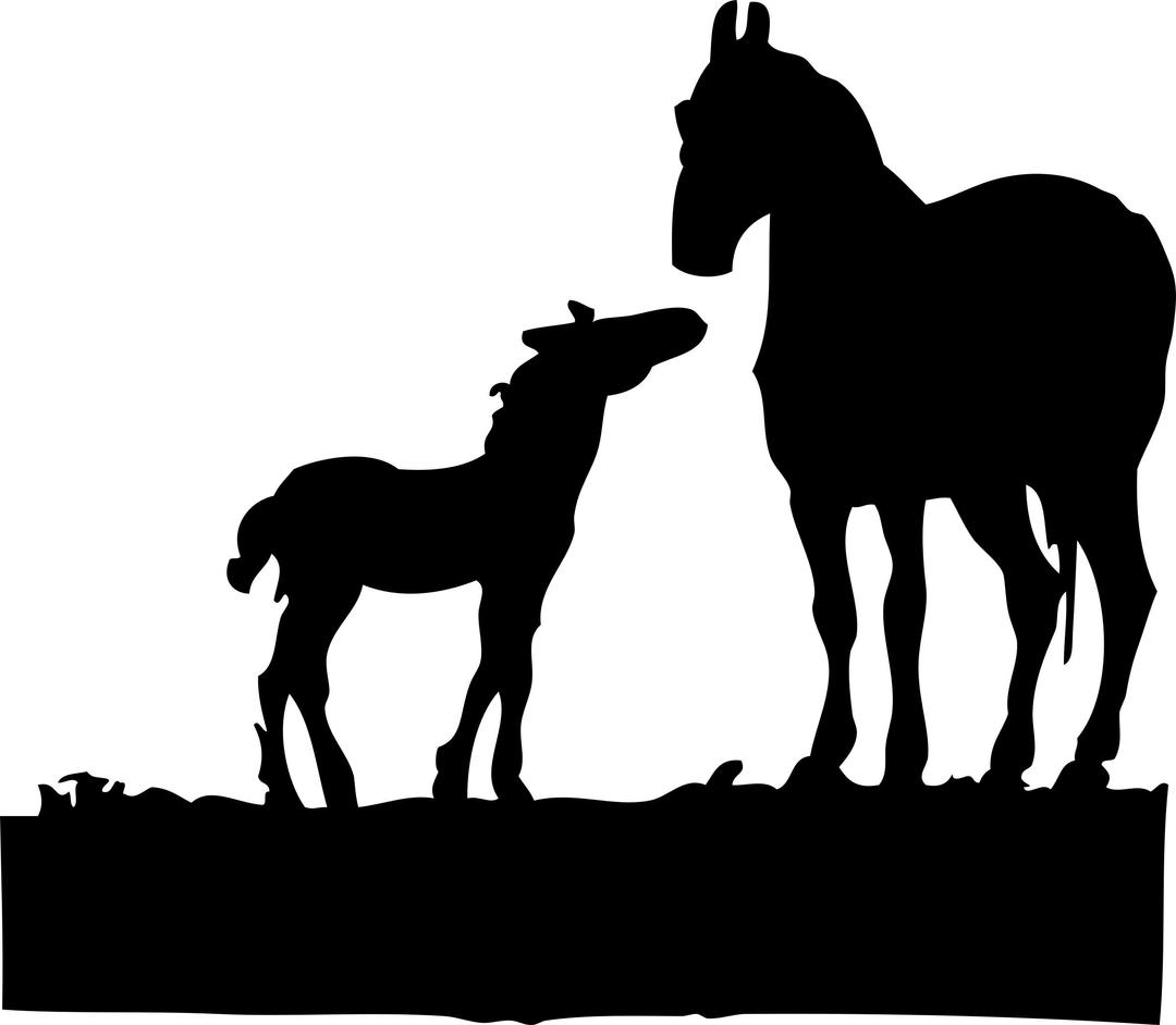 mare and foal png transparent