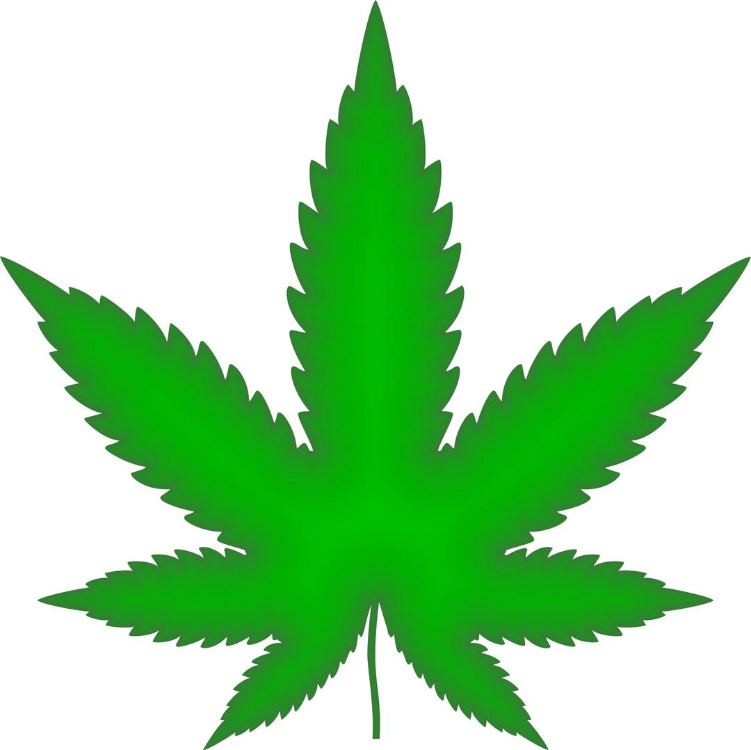 Marijuana Leaf Green png transparent