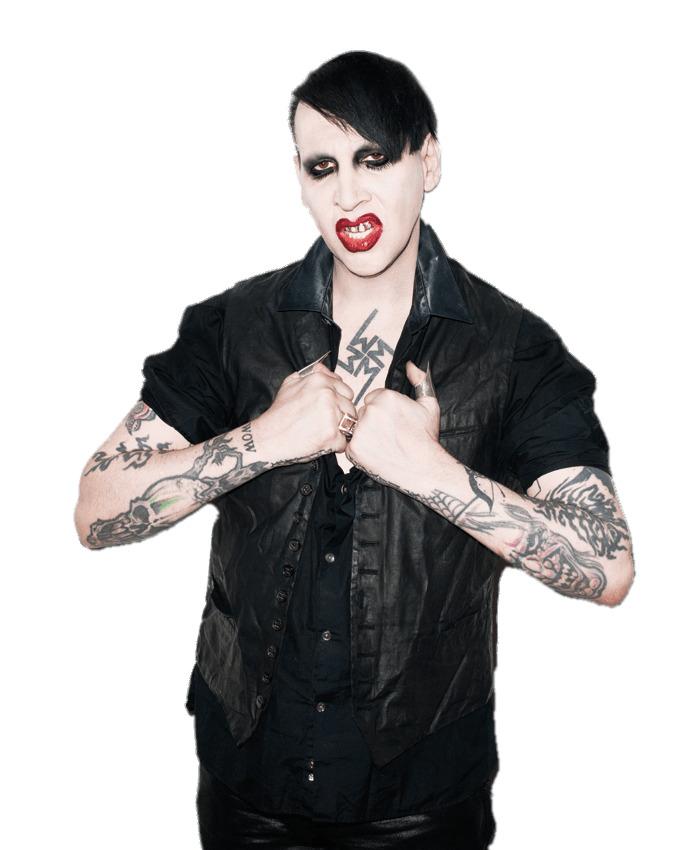 Marilyn Manson Showing Tattoo png transparent