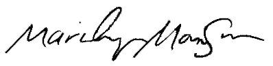 Marilyn Manson Signature png transparent