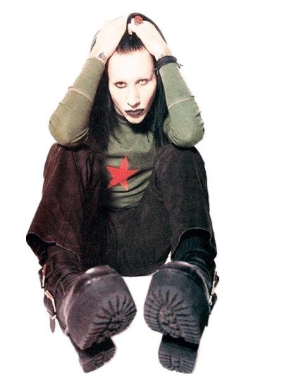 Marilyn Manson Sitting png transparent