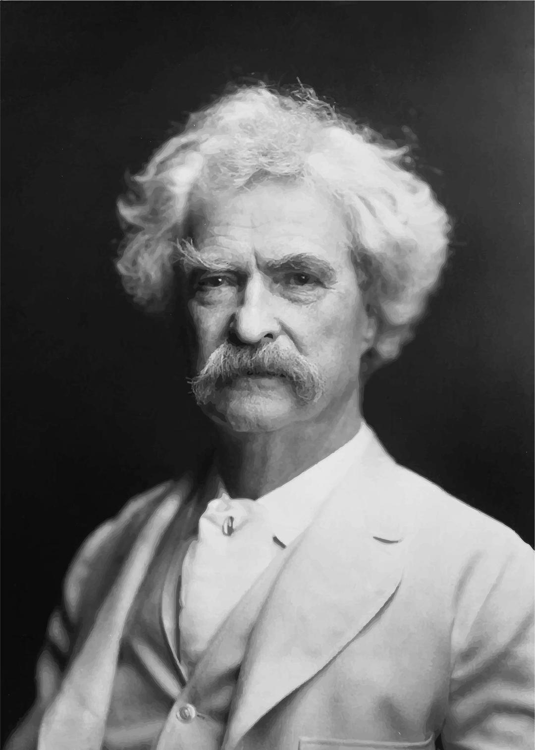 Mark Twain by AF Bradley 1907 png transparent