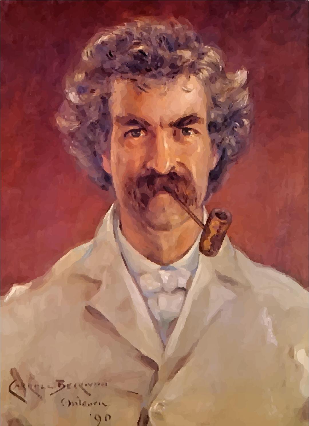 Mark Twain Portrait James Carroll Beckwith 1890 png transparent
