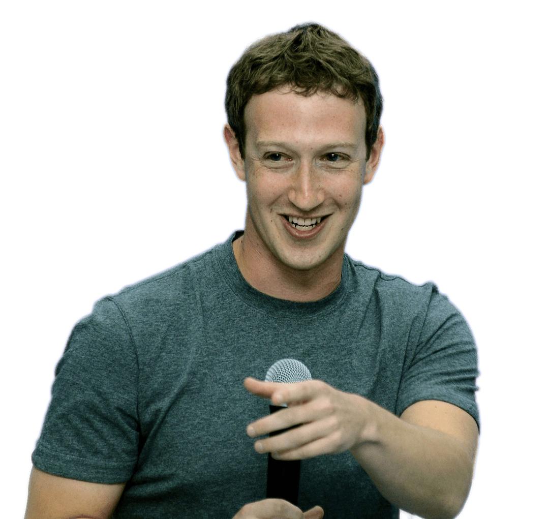 Mark Zuckerberg Pointing At the Audience png transparent