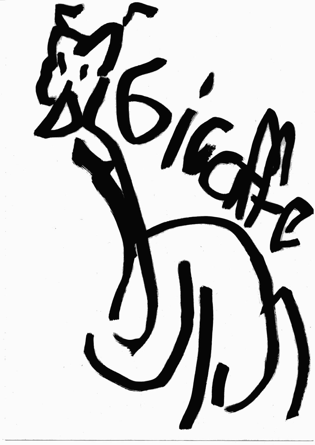 Marker drawing of a giraffe png transparent
