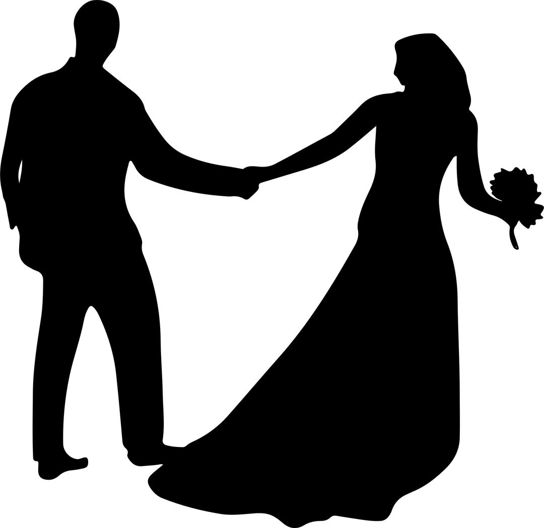 Marriage Silhouette png transparent