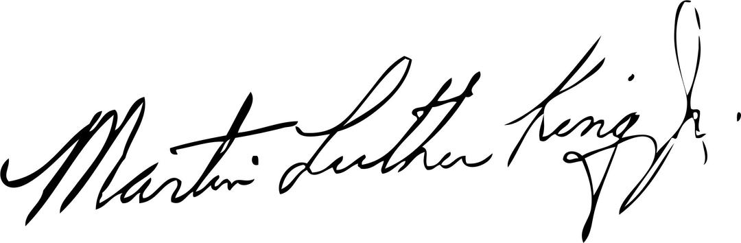 Martin Luther King Jr Signature png transparent