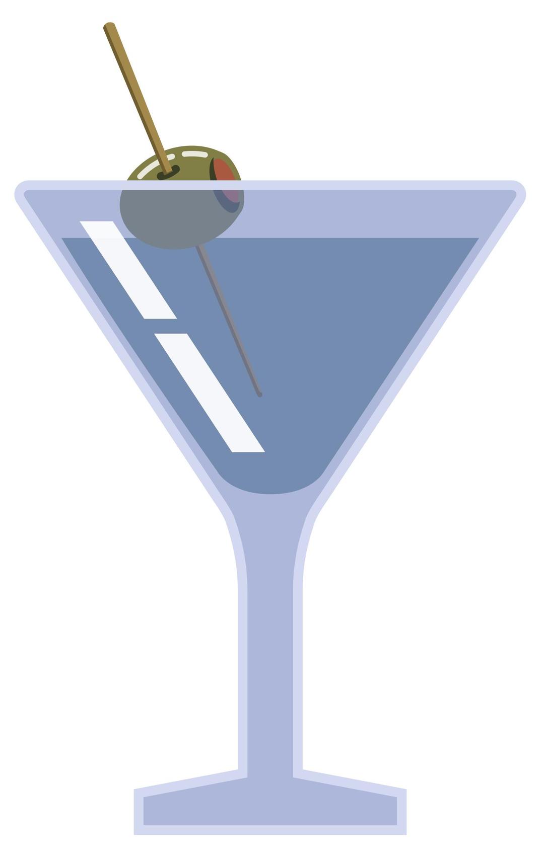 Martini with olive png transparent