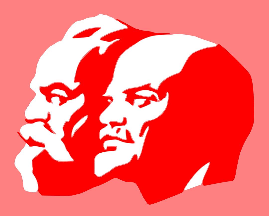 Marx and Lenin png transparent