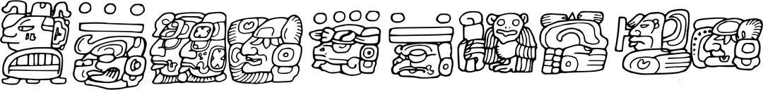 Mayan Glyphs png transparent