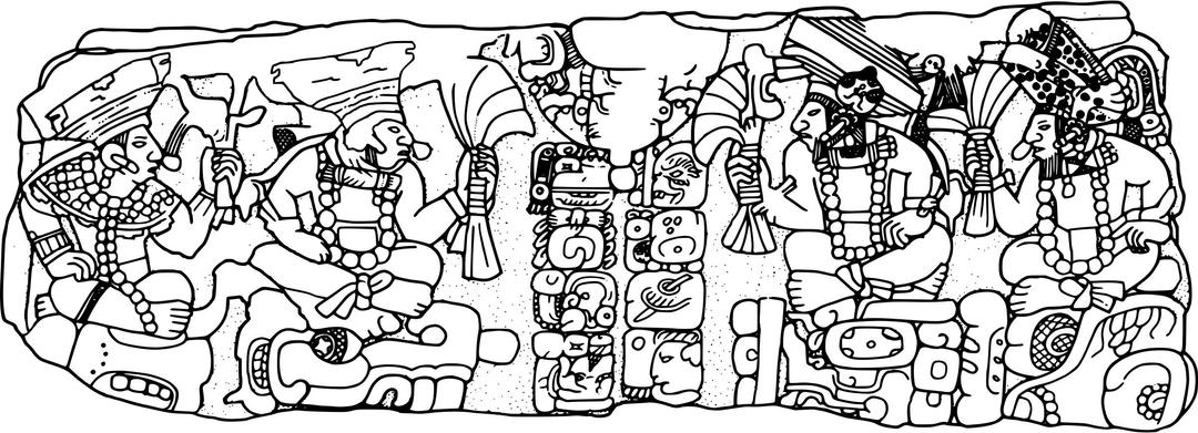 Mayan Mural Rulers png transparent