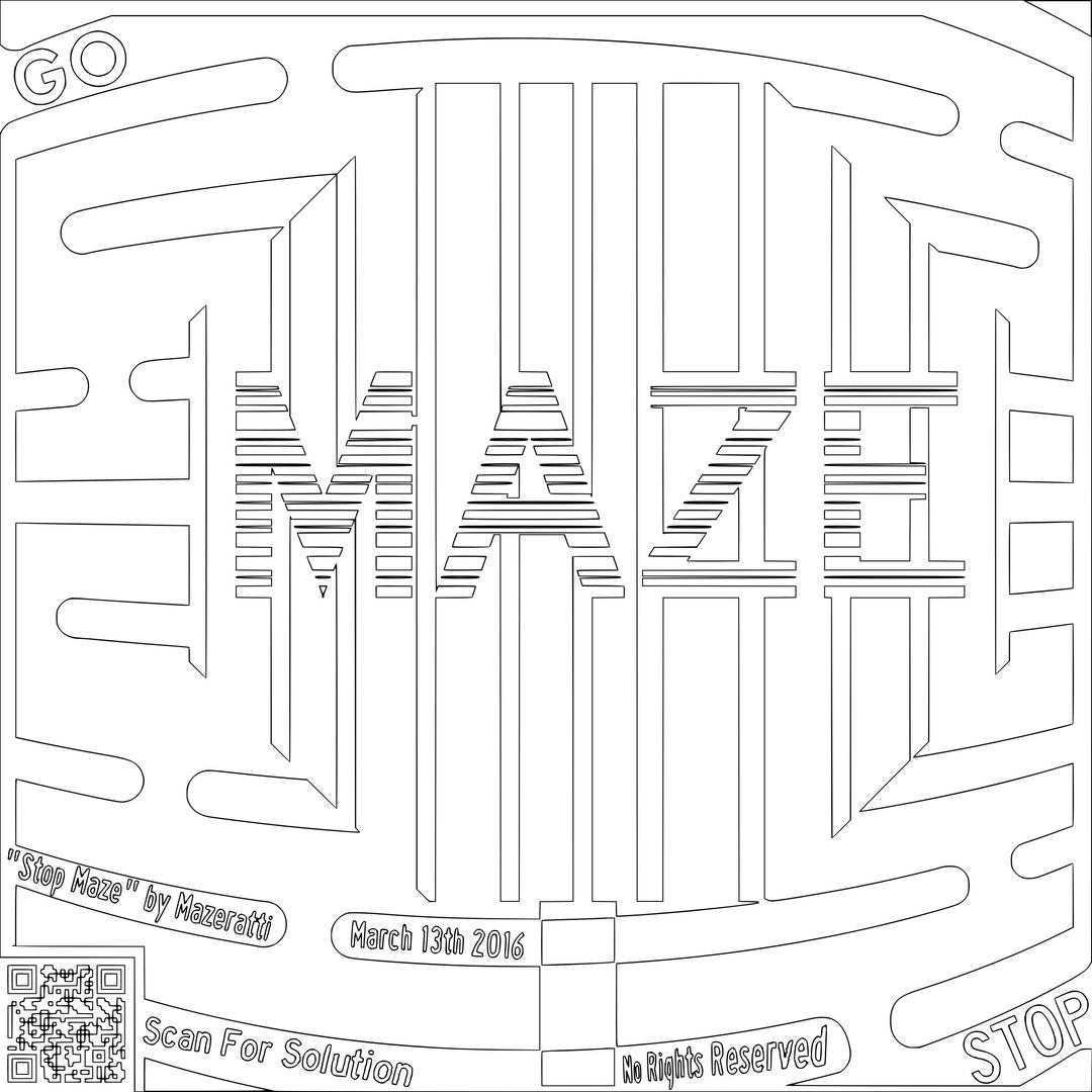 Maze coloring page for grown ups of the stop maze png transparent