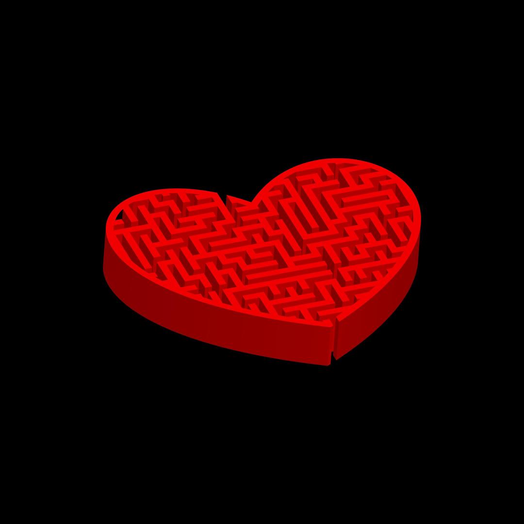 Maze Heart png transparent