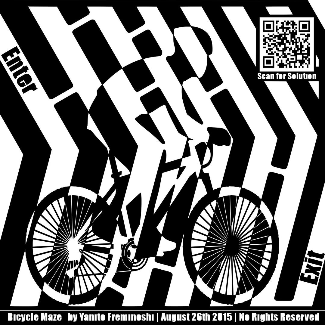 Maze of man riding bicycle png transparent