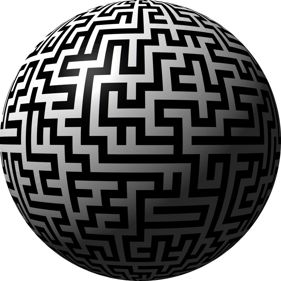 Maze sphere png transparent