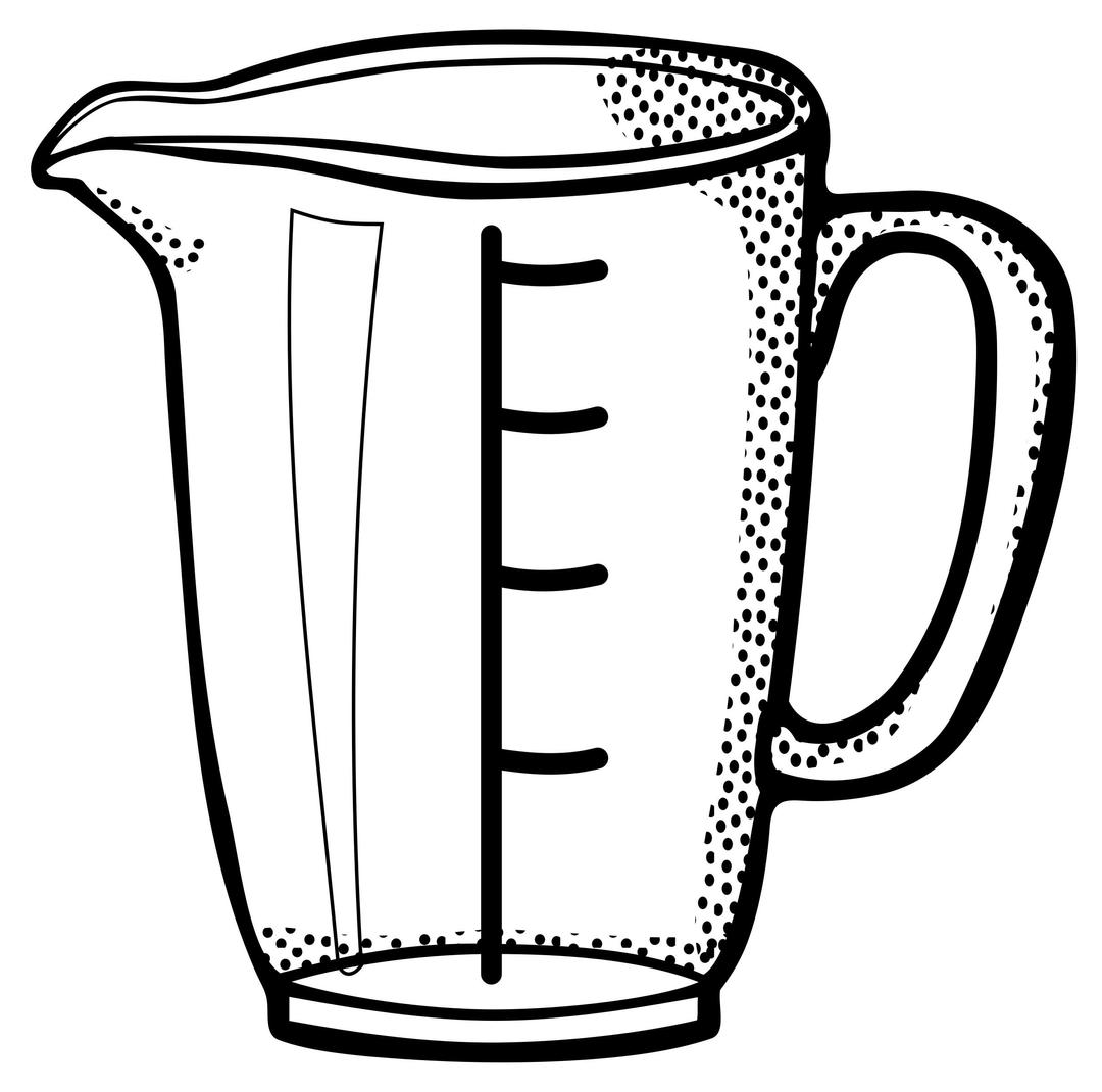 measuring cup - lineart png transparent