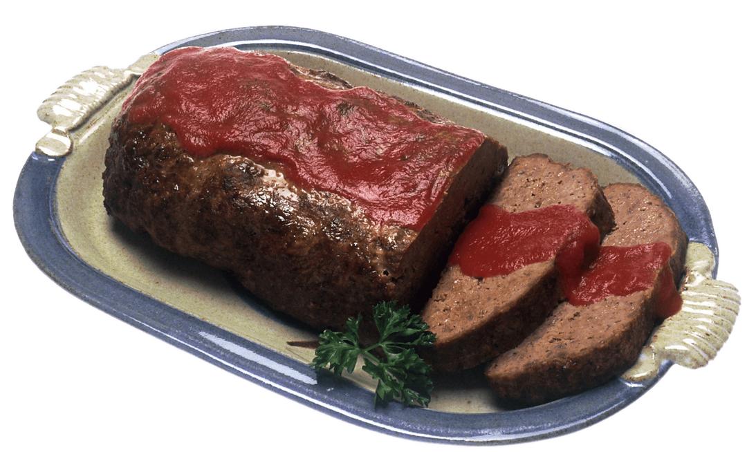 Meatloaf on A Tray png transparent