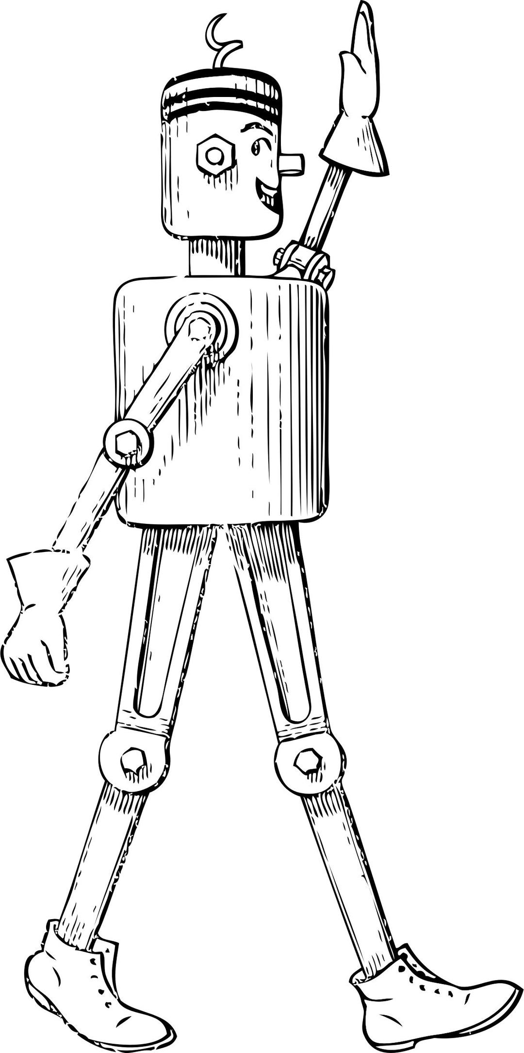 mechanical man side view png transparent
