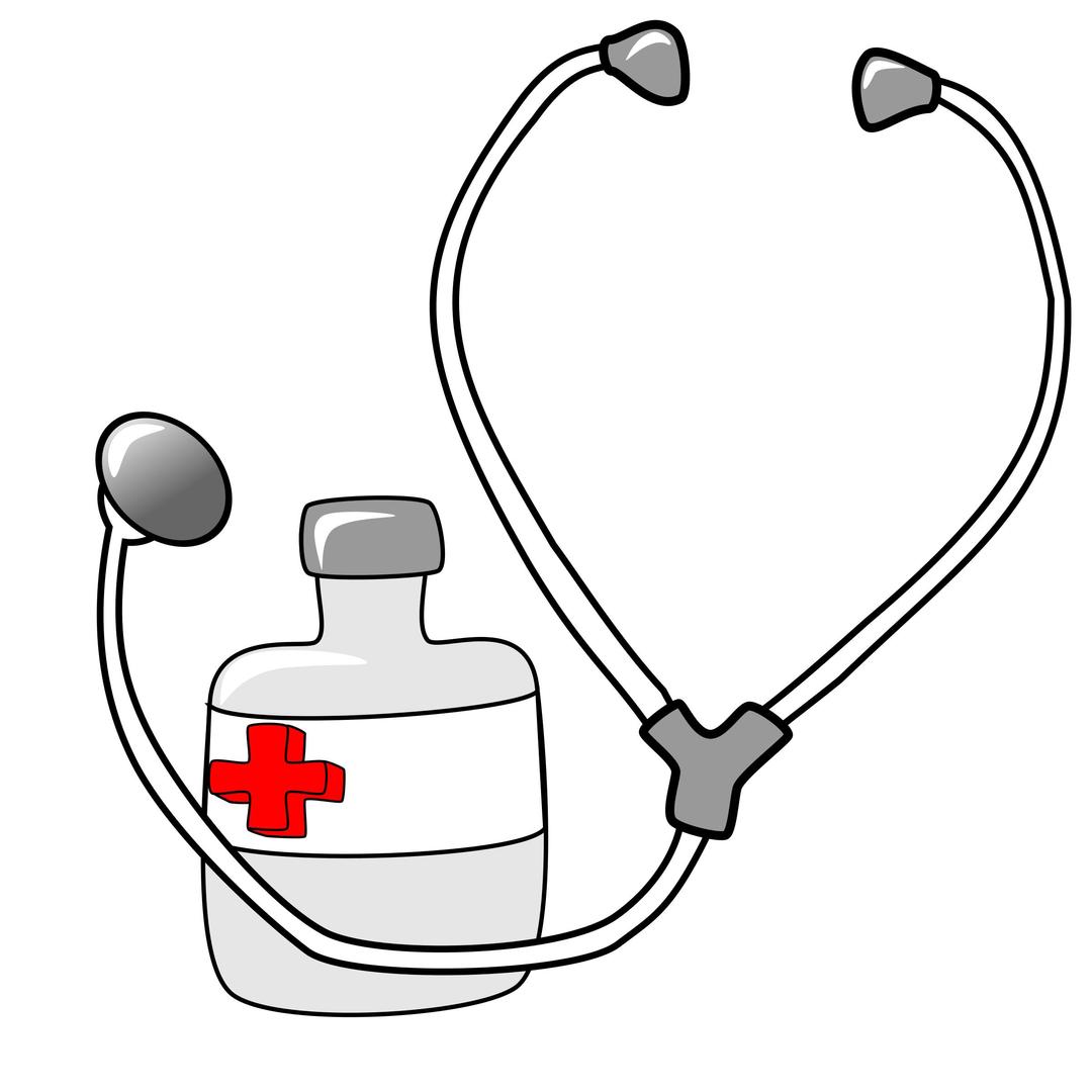 Medicine and a Stethoscope png transparent