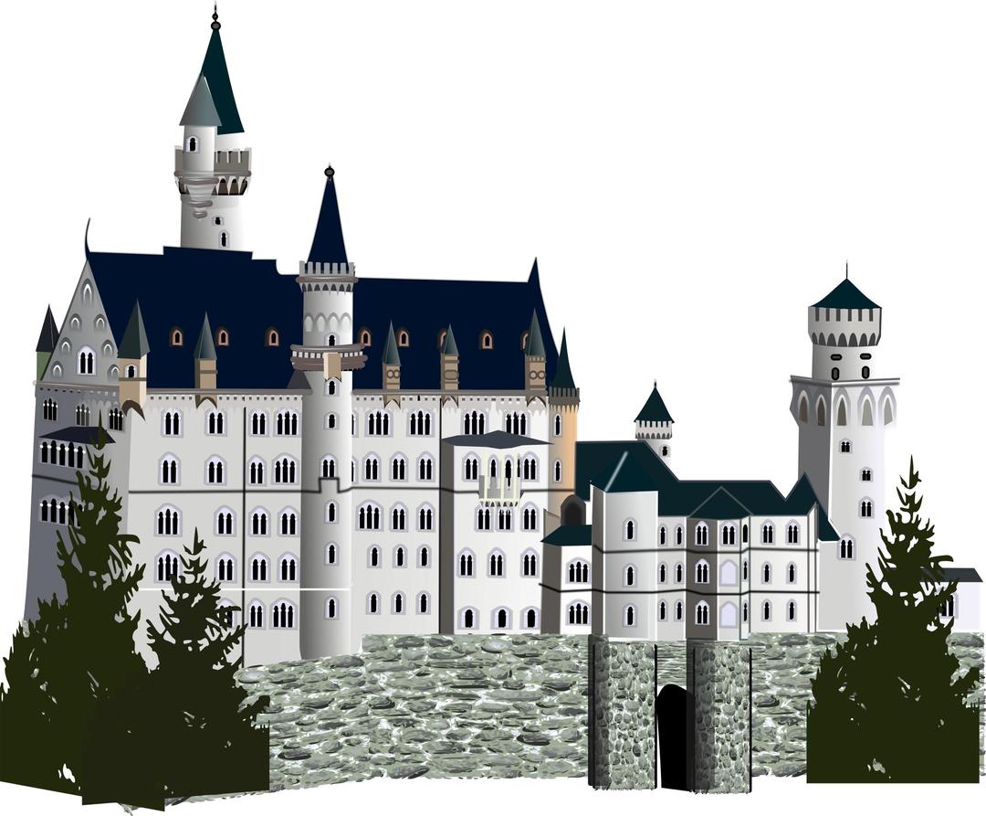 medieval castle, detailed version png transparent