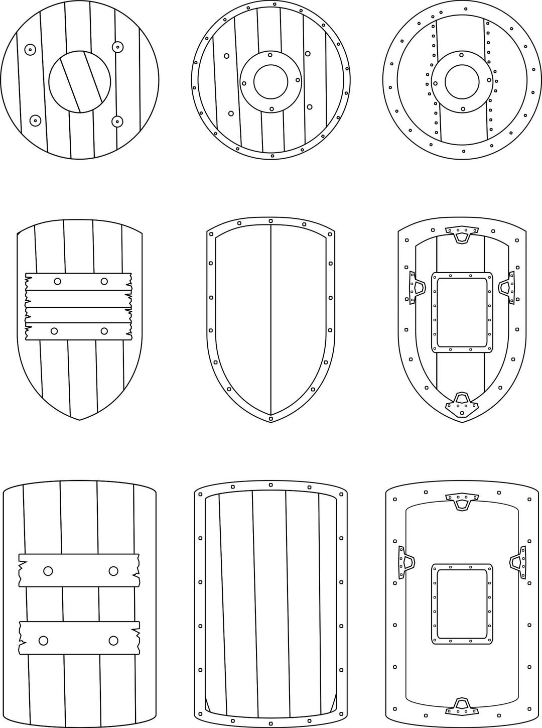 Medieval Shields png transparent