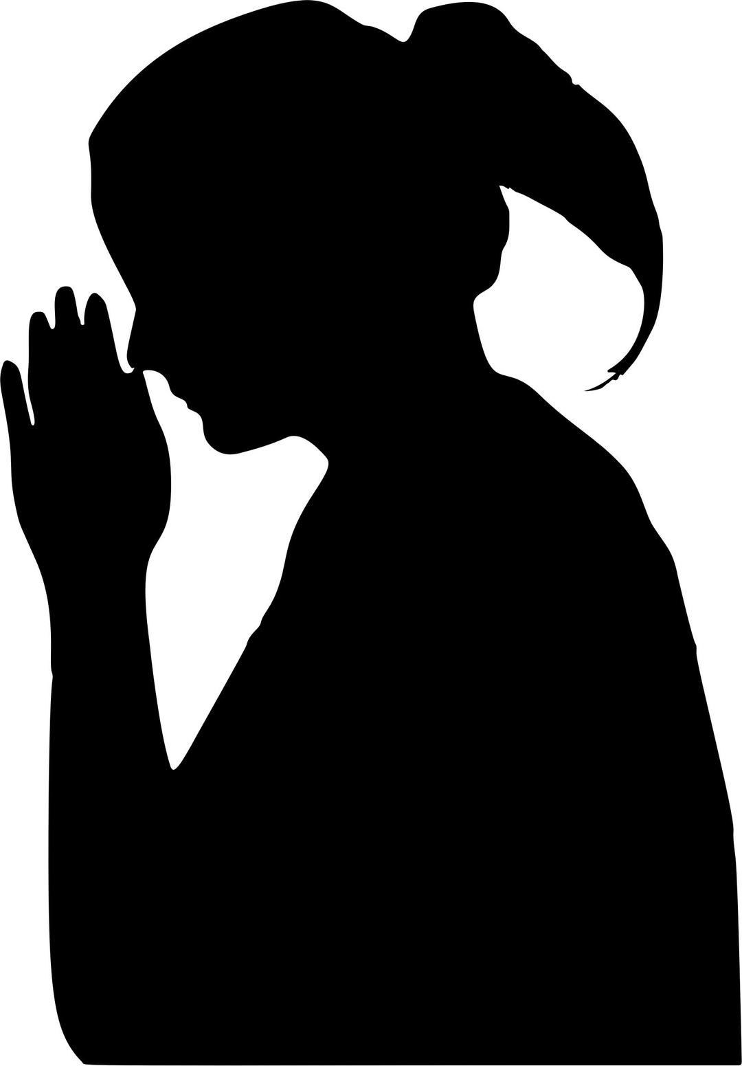 Meditating Woman Silhouette 2 png transparent