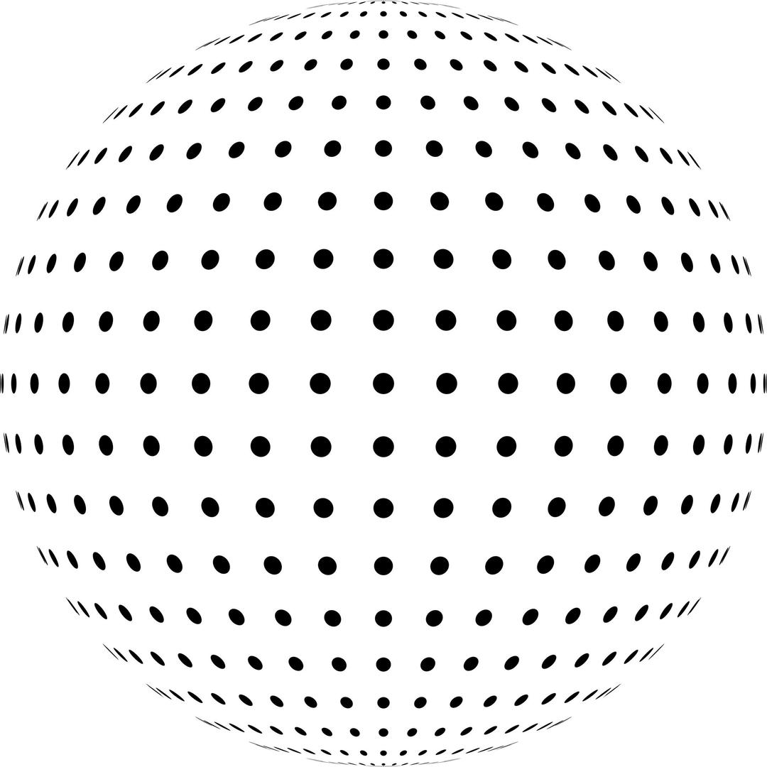Medium Density Dots Sphere png transparent