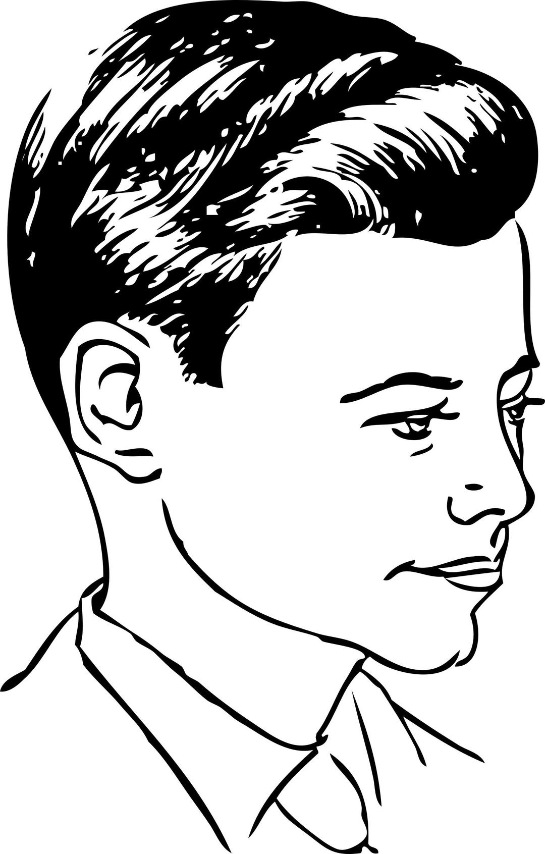 medium haircut with side part 2 png transparent