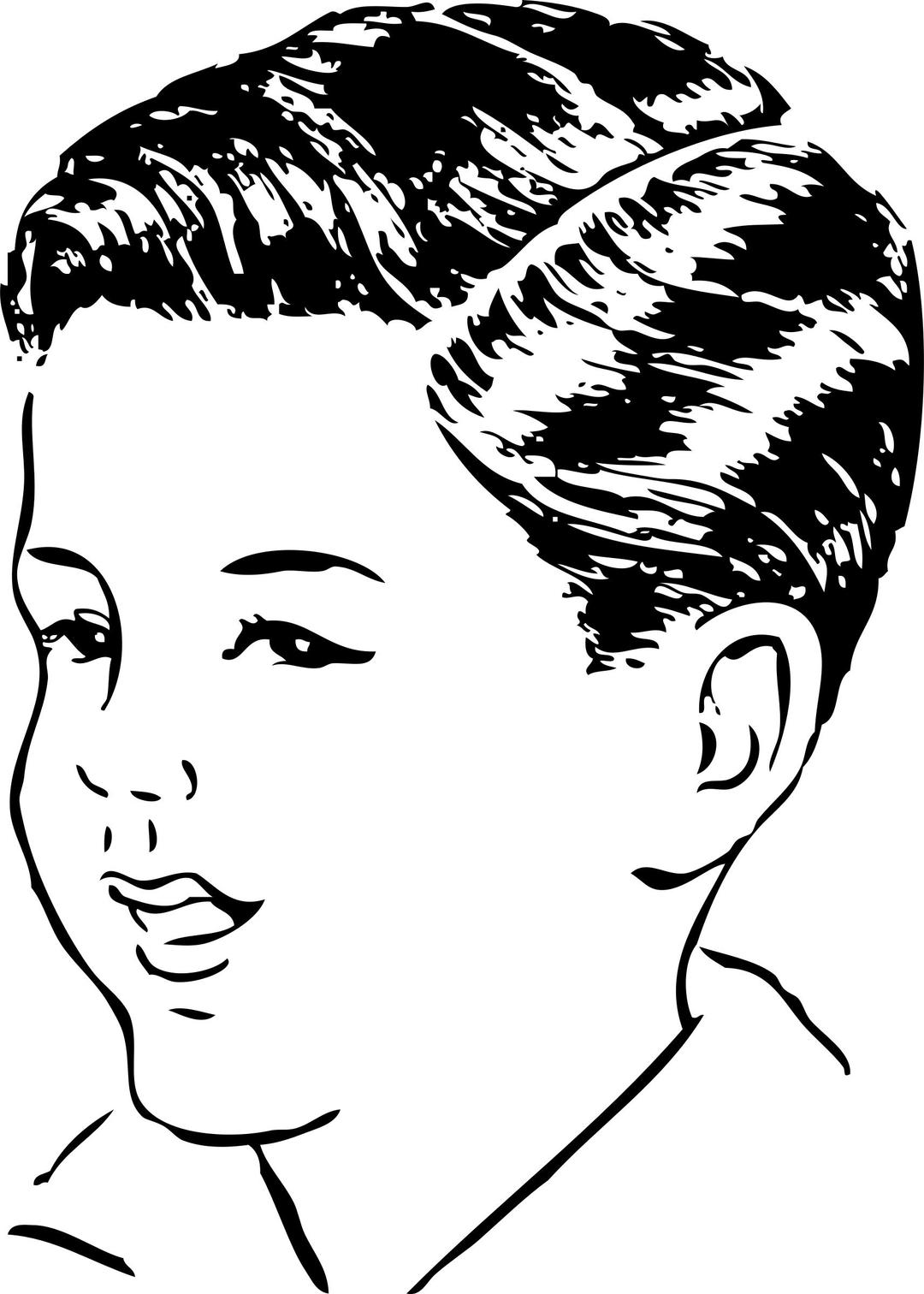 medium haircut with side part 3 png transparent