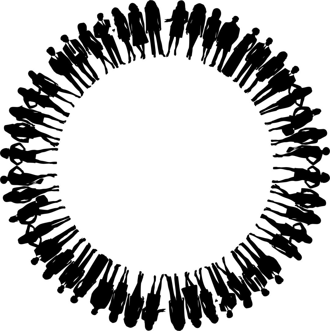 Men And Women Circle Silhouette png transparent