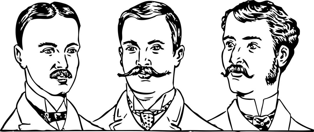 Mens hair styles circa 1900 -1 png transparent