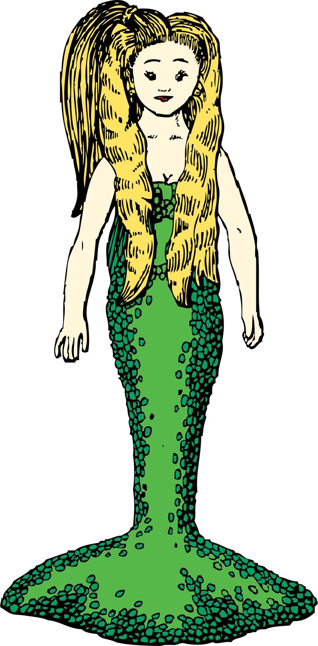 Mermaid with Blonde Hair png transparent