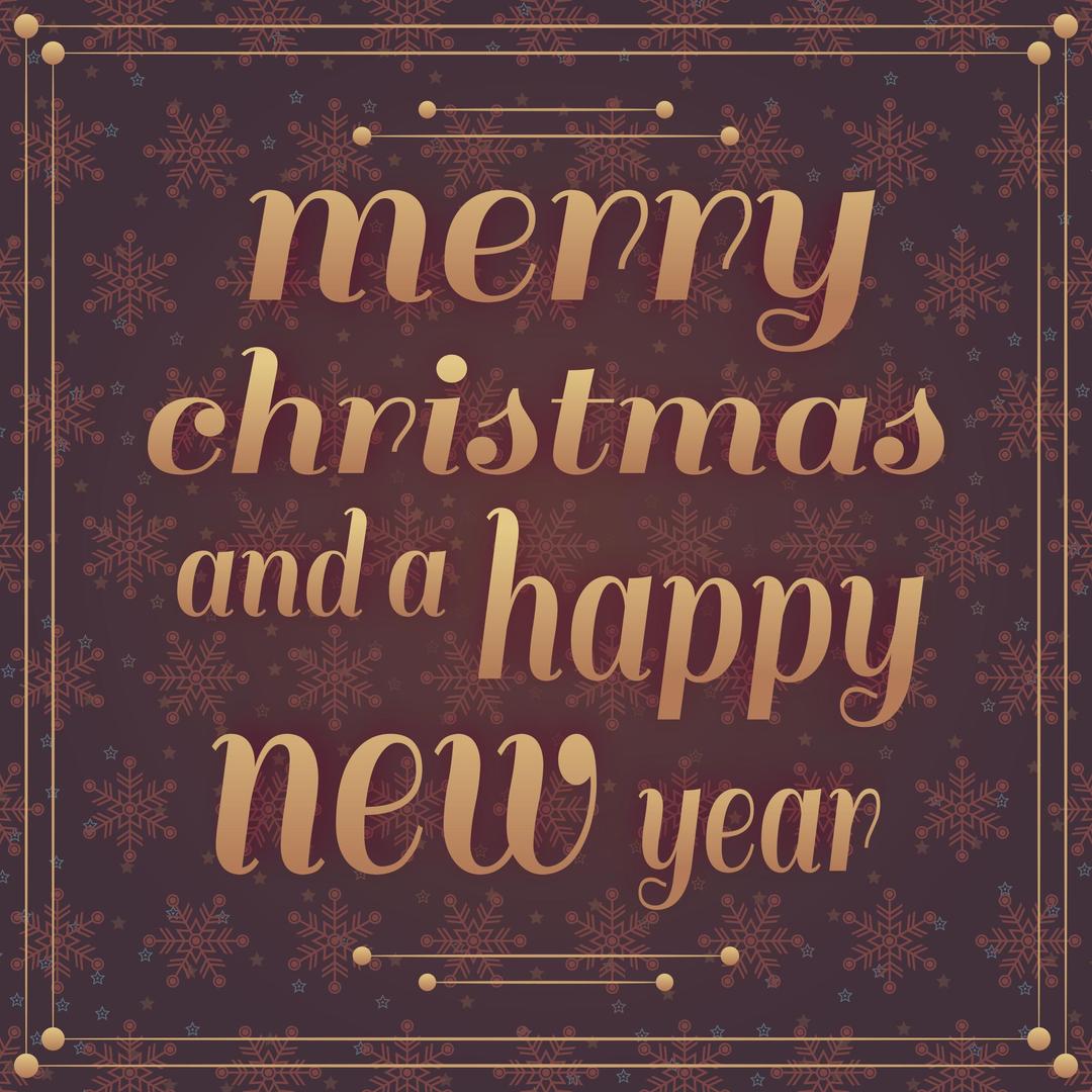 Merry Christmas And A Happy New Year Card png transparent