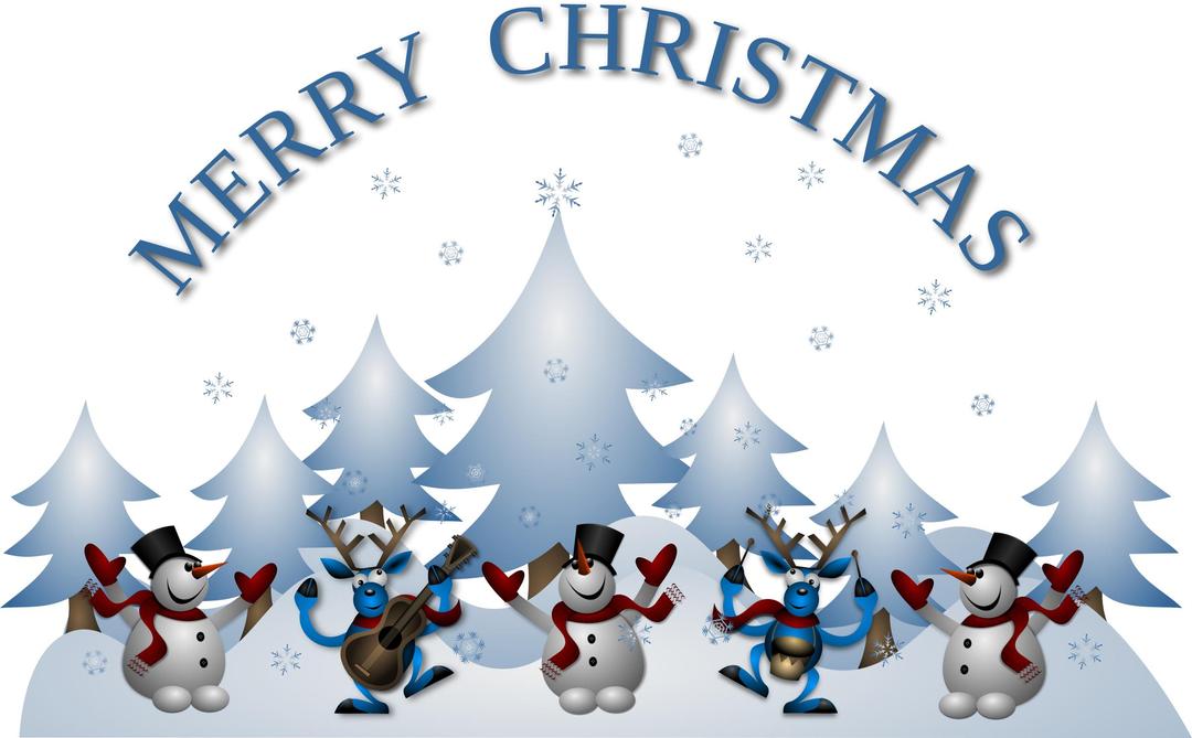 Merry Christmas Card Front png transparent