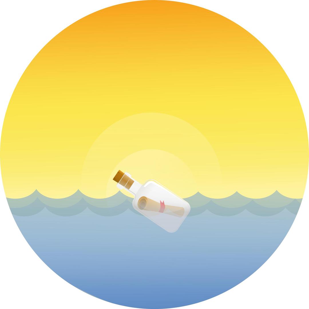 Message in the bottle png transparent