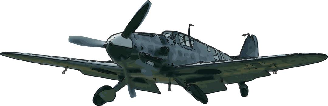 Messerschmidt Bf109G in comic book style png transparent