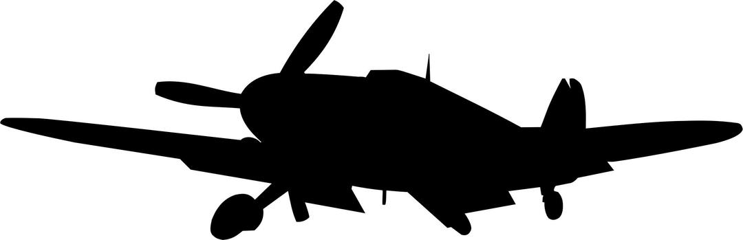 Messerschmidt Bf109G in silhouette png transparent