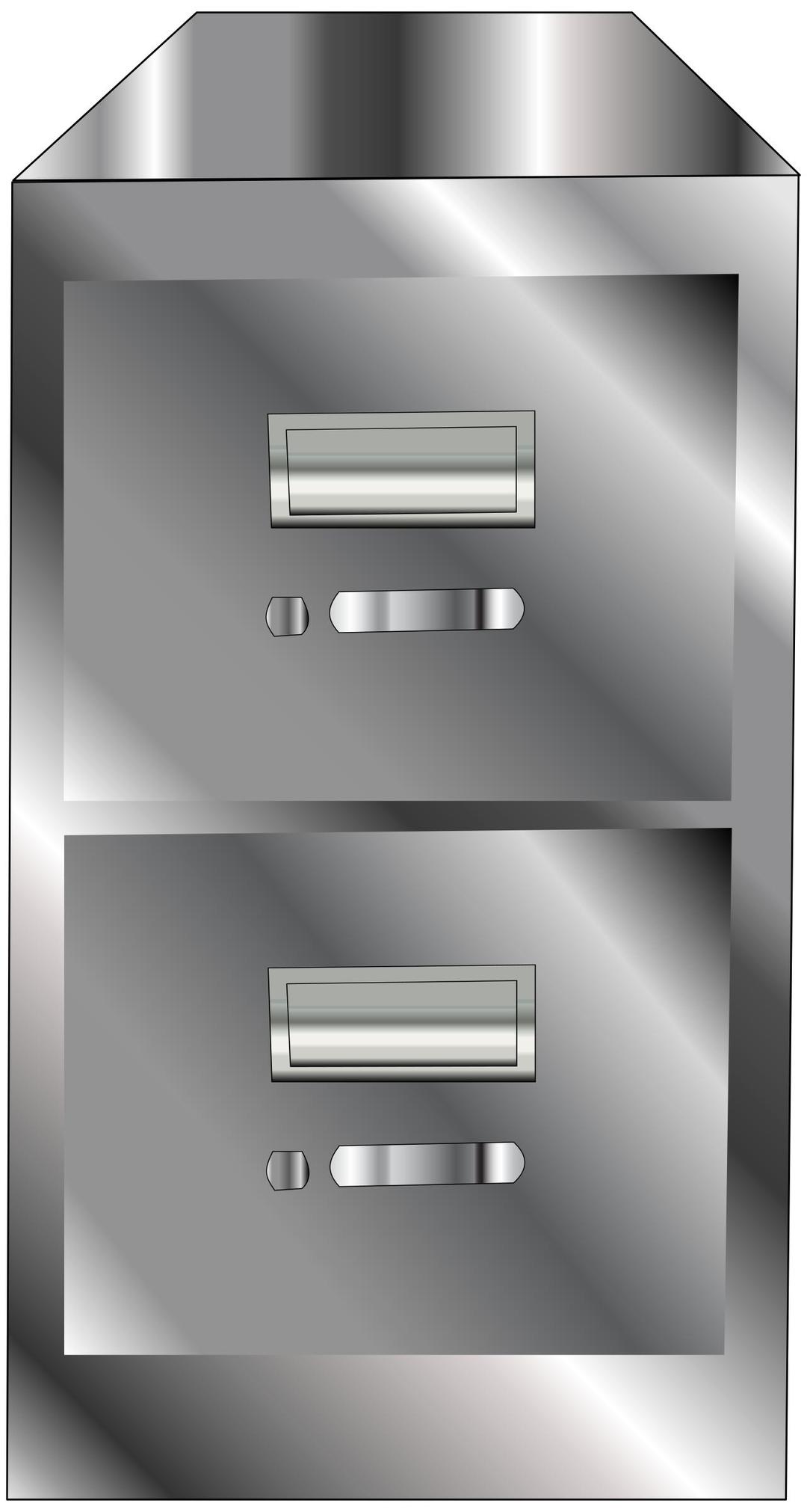 Metallic Filing Cabinet png transparent