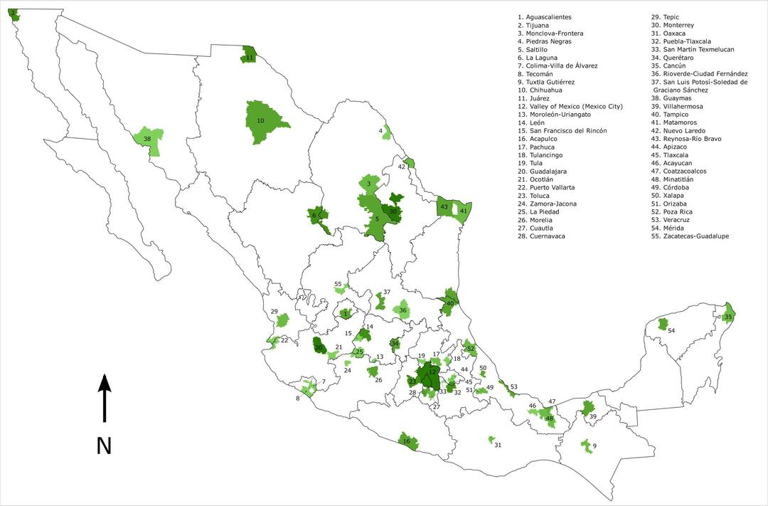 Metropolitan areas of Mexico png transparent