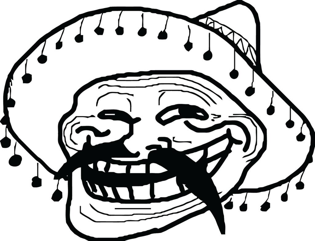 Mexican Meme Troll Face png transparent